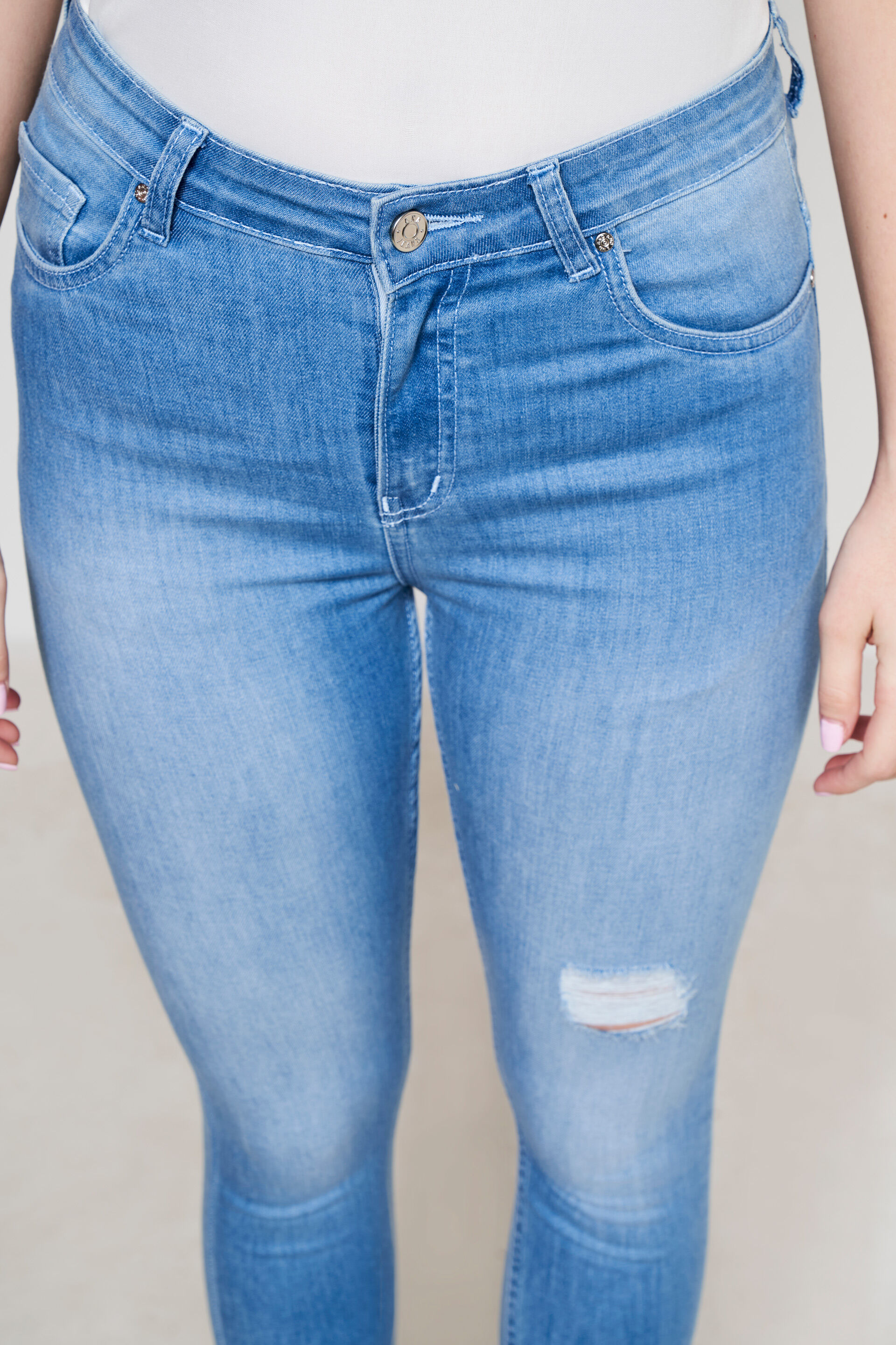 Light Blue Skinny Jeans, Blue, image 5